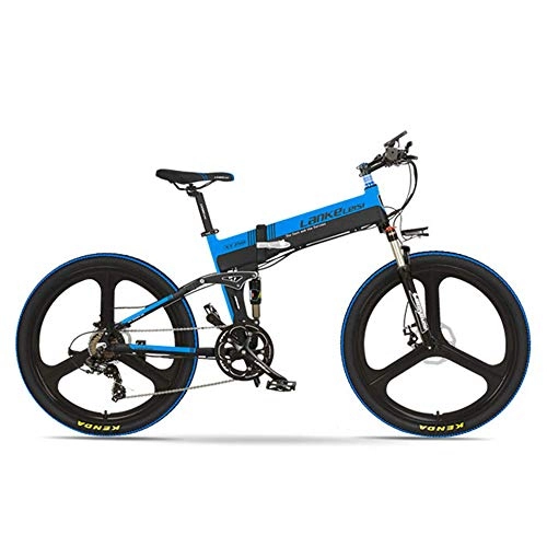 Folding Electric Mountain Bike : TYT Electric Mountain Bike Xt750-E 26 inch Folding Electric Bike, Front &Amp; Rear Disc Brake, 48V 400W Motor, Long Endurance, with LCD Display, Pedal Assist Bicycle (Black Yellow, 14.5Ah + 1 Spare B