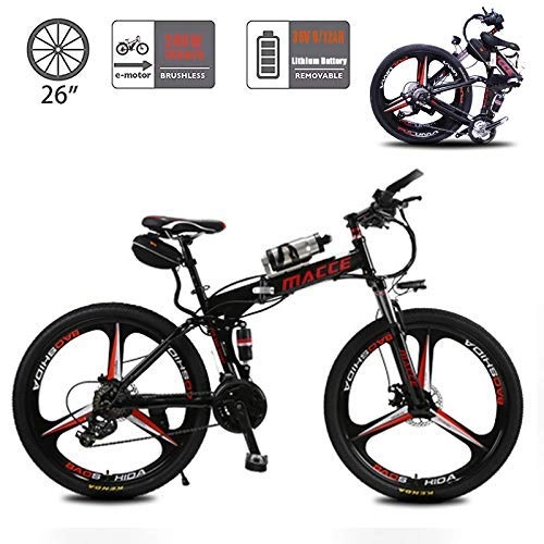 Folding Electric Mountain Bike : WDXN 26Inch Fold Electric Bikes for Adults, with 36V Removable Kettle Ion Lithium Battery Max Speed30km / H E-Bike, for Commuter Travel