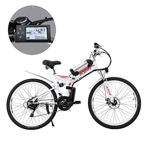 Folding Electric Mountain Bike : WEIZI Electric mountain bikes 24 26 inch 8Ah 384W removable lithium battery Electric folding bike with kettle Three riding modes suitable for men and women