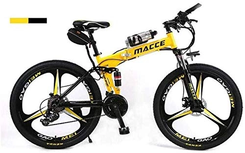 Folding Electric Mountain Bike : Wyyggnb Mountain Bike, Mountain Bike, Unisex Dual Suspension Mountain Bike 26" Integral Wheel Electric Bike High-Carbon Steel Hybrid Bicycle Pedal Assisted Folding Bike With 36V Li-Ion Battery
