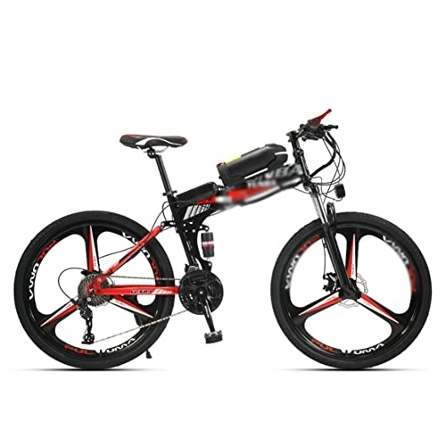 Folding Electric Mountain Bike : XINDONG Electric Mountain Bike 26 Inch 21 Speed 36V Adult Electric Bike, 250W High Speed Brushless Motor 25KM / 30KM (Color : A)