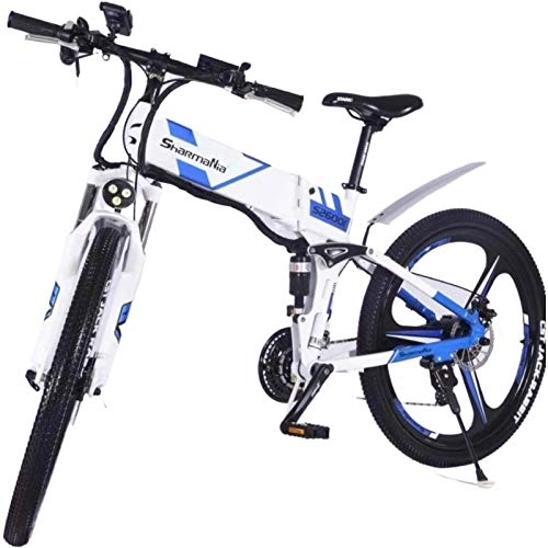 Folding Electric Mountain Bike : XXCY 500w / 350w Electric mountain bike 12.8ah Mens ebike Folding mtb bicycle Shimano 21speeds (orange 350w)