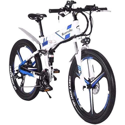 Folding Electric Mountain Bike : XXCY 500w / 350w Electric mountain bike 12.8ah Mens ebike Folding mtb bicycle Shimano 21speeds (orange 350w(2))