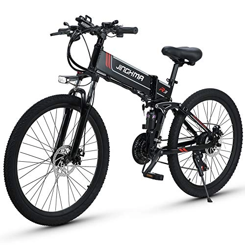 Folding Electric Mountain Bike : XXCY R3 Folding Electric Bicycle 500w 48v 10.4ah 26"LCD display for e-Bike with speed Step 5 Levels (black)