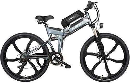 Folding Electric Mountain Bike : YAOJIA Bycicles adult bike 26 Inch Electric Mountain Bike Off-Road 24 Speed Folding With Removable 48V Lithium-Ion Battery Hybrid Bikes For Men trek road bike