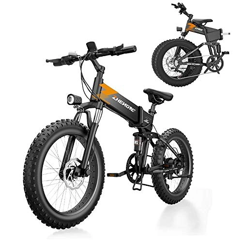 Folding Electric Mountain Bike : YAUUYA Foldable Mountain Bike E-bike Bike 400W, 20 Inch Fat Tire With 40V 10Ah Lithium Battery, City Bicycle Max Speed 25 Km / h, 200KG Load 3 Modes For Adults, Disc Brake, Lightweight