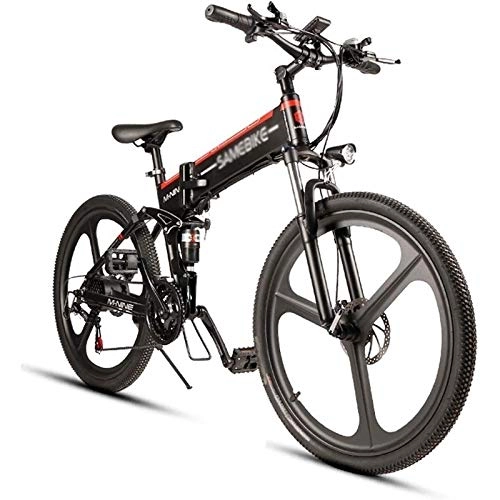 Folding Electric Mountain Bike : YITING 26 Inches Folding Electric Mountain BikeAluminum alloy frame+LCD liquid crystal instrument electric off road mountain bike48V / 10AH / 350W / 21 Speed electric bicycles for adults