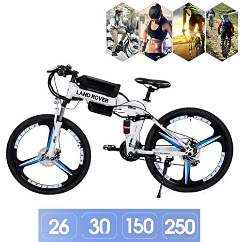 Folding Electric Mountain Bike : YXYBABA 26'' Folding Electric Mountain Bicycle with Removable Large Capacity Lithium-Ion Battery (36V 250W), Electric Bike Shimano 21 Speed Gear And Three Working Modes
