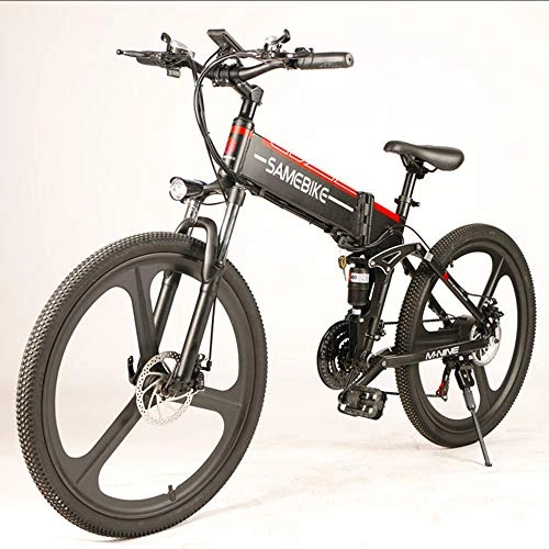 Folding Electric Mountain Bike : ZHLAMPS Electric Bike 26" Electric Folding Bike Folding Ebike With Lithium-Ion Battery, Black