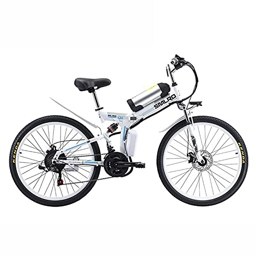 Folding Electric Mountain Bike : ZOSUO 500W Motor Foldable Bicycle Electric Bike Powered Mountain Bicycle 26" Tire 20MPH Adult Ebike 48V8ah Removable Lithium Battery Shimano 21 Speed Outdoor Mountain Biking