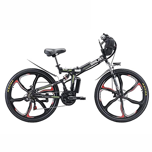 Folding Electric Mountain Bike : ZOSUO E-Bike Foldable Bicycle Integrated 26 Inch Wheel 350W Adult Outdoor Electric Bicycle Mountain Bike Shimano 21-Speed Transmission with 48V13ah Battery Electric Moped