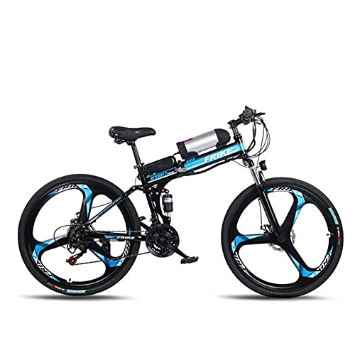 Folding Electric Mountain Bike : ZOSUO Electric Mountain Bike Electric Bike for Adults 26 in Electric Mountain Bike Max Speed 30Km / H 36V10ah Battery for Mens Outdoor Cycling Travel Work Out And Commuting, Blue