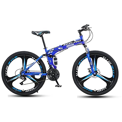 Folding Mountain Bike : 21 / 24 / 27 Speed With Double Disc Brake Precise Gear Shifter Full Suspension 24 / 26 Inch Folding Mountain Bike For Men Women Adult Folding Bike Portable Trek Bicycles