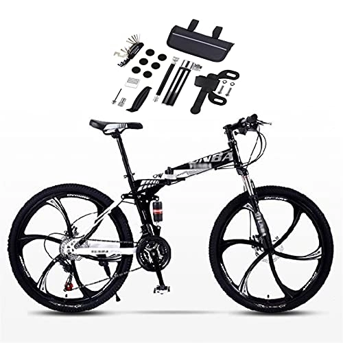 Folding Mountain Bike : 24 Inches Beach Snowmobile Bicycle 6 Knife Wheels Folding Mountain Bikes MTB Bikes Variable Speed ​​Bicycles For Mens Adults And Teenagers Color: A-D (Color : C)