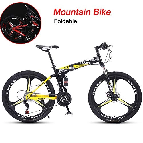 Folding Mountain Bike : 26 Inch Lightweight Folding Bike U-shaped Reinforced Front Fork And Independent Shock Absorption System Cross-country Mountain Bikes Portable Adult Student Bicycle ( Color : 24speed , Size : 26inch )