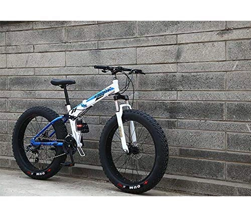 Folding Mountain Bike : ALQN Bike Folding Mountain Bike Bicycle, Aluminum Alloy Wheels, Full Suspension, Soft Tail High Carbon Steel Frame, Double Disc Brake, A, 26 inch 7 Speed