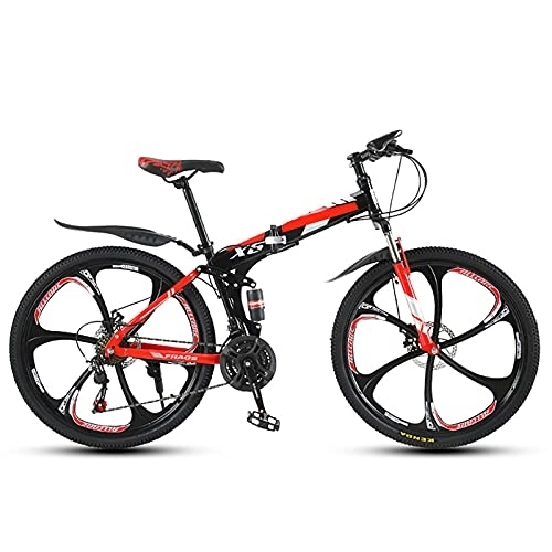 Folding Mountain Bike : ASPZQ Cycling Bikes, Folding Mountain Bike, Fold Up Bikesmen And Women Universal Folding Variable Speed Bicycle Shockabsorption Bicycle, A, 24 inches
