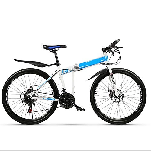 Folding Mountain Bike : AWAKMER Folding Bike 21 / 24 / 27 / 30 Speed 25 Inch Extra Rack and Fenders City, 27speed