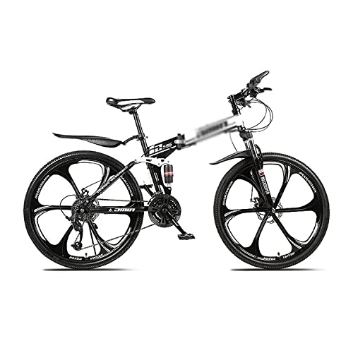 Folding Mountain Bike : BaiHogi Professional Racing Bike, Folding Mountain Bike 26 inch Wheels Bicycle Carbon Steel Frame 21 / 24 / 27 Speed MTB Bike with Daul Disc Brakes for Men Woman Adult and Teens / Red / 24 Speed