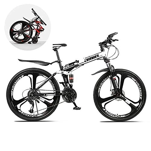 Folding Mountain Bike : BBYBK Foldable MountainBike 26 Inches, MTB Bicycle With 3 Cutter Wheel, 8 Seconds Fast Folding Mens Women Adult All Terrain Mountain Bike, Maximum Load 150kg, 21 / 24 / 27 / 30 speed