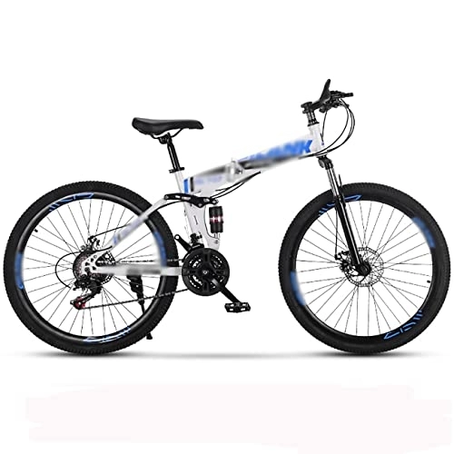 Folding Mountain Bike : BEAUTYMIRROR Folding Mountain Bike 24 Inch for Men Women Adults High-Carbon Steel MTB Bicycle Outdoor Exercise Foldable Road Bikes with 21 Speed Dual Disc Brakes Non-Slip Wheel Set, A