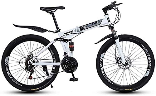 Folding Mountain Bike : Bike Folding 26 Inches Mountain Soft Tail Frame Integrated Bicycle Bicycle Double Shock Absorber Mountain 0717 (Color : 27speed)