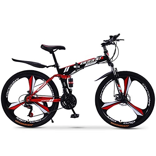 Folding Mountain Bike : Bike Mountain 20 / 24 / 26 inch adult foldable front and rear double disc brakes double shock absorber commuting comfortable