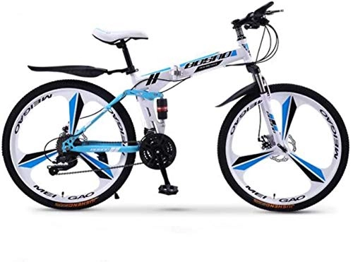 Folding Mountain Bike : C Mountain Bike Folding Bikes, Road Bicycles, 27-Speed Double Disc Brake Full Suspension Anti-Slip, Off-Road Variable Speed Racing Bikes for Men And Women / A1 / 26inch