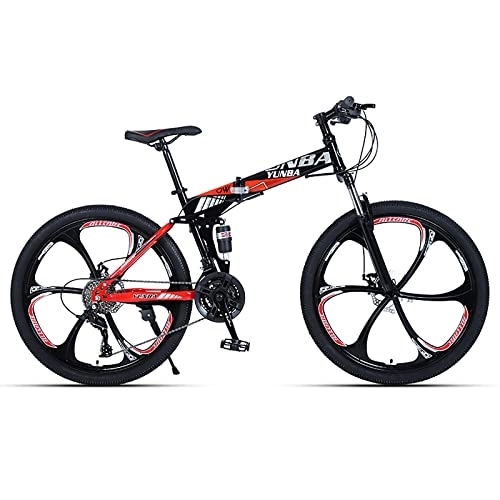 Folding Mountain Bike : CCTUNG Mountain Bike 26 Inches 24 / 27 / 30 Variable Speed Folding Shock-Absorbing Bicycle Bicycle Men And Women Adult Students Cross-Country Folding Bicycle 26in30speed E