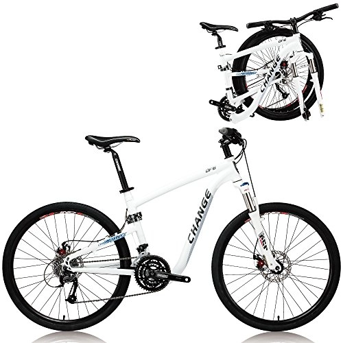 Folding Mountain Bike : Change 26 Inch Lightweight Full size Mountain Folding Bike Shimano 27 speeds DF-609D-W