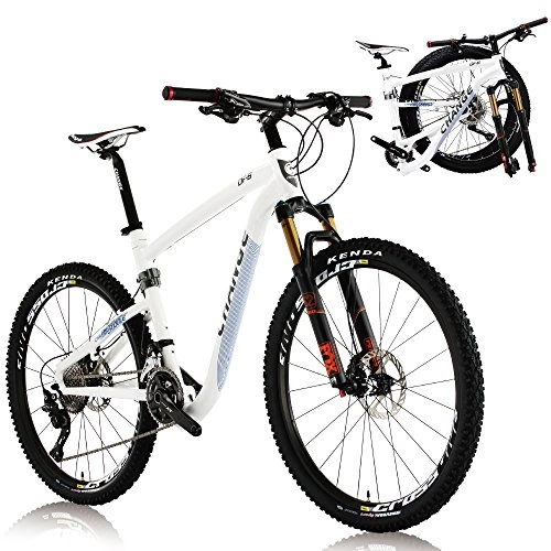 Folding Mountain Bike : Change 26 Inch Lightweight Full size Mountain Folding Bike Shimano XT 2x11 speeds DF-602WF