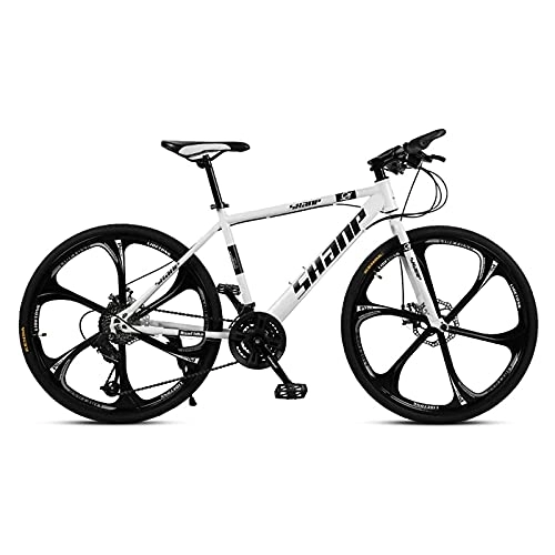 Folding Mountain Bike : CHHD 21-Speed(24-Speed， 27-Speed) Road Bikes Bicycle Foldable Adult Mountain Bike Lightweight Sturdy High-Carbon Steel Bicycle Dual Disc Brakes Front Suspension Fork for Men
