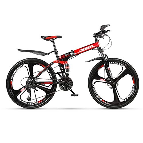 Folding Mountain Bike : CLOUD POWER 26 Inch Mountain Bikes Lightweight 21Speeds Mountain Bikes Bicycles Carbon Steel Foldable Mountain Bike with Dual Disc Brake, 3 Cutter Wheel, 27 stage shift, 26 inches
