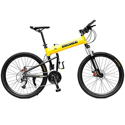 Folding Mountain Bike : CLOUDH 26 Inch Wheels Folding Outroad Bicycles 24-Speed Bicycle Full Suspension MTB, Aluminum Alloy Hardtail Frame, Dual Disc Brakes, Lightweight Mountain Bike for Outdoor Adventures