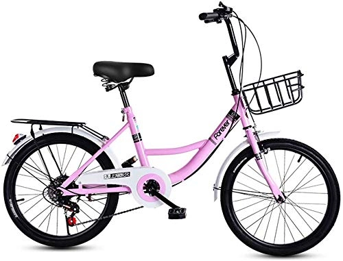Folding Mountain Bike : Commuter Bicycle, Ultra Light Portable Adult Women's Folding Student Car 16 inch