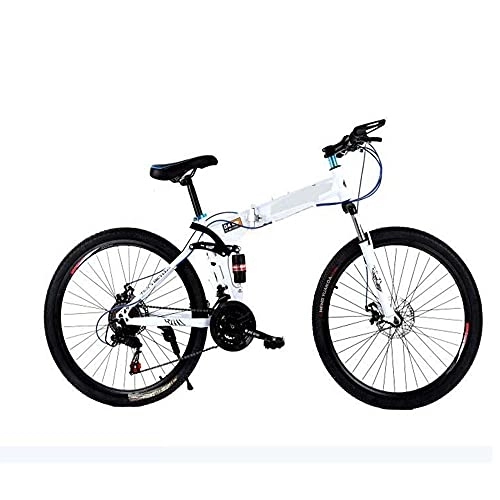 Folding Mountain Bike : COUYY Bicycle high carbon steel adult variable speed mountain bike 26 inch double shock absorption cross-country road folding bike
