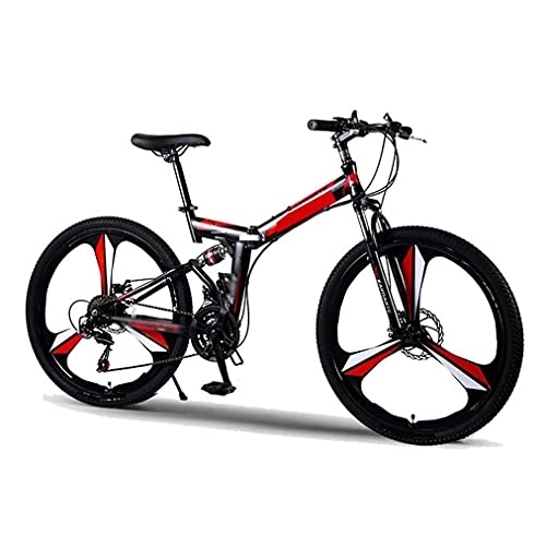 Folding Mountain Bike : COUYY Bicycle Mountain Folding Bike Male and Female Student Double Shock Absorption Speed Speed 24 / 26" 21 Speed, 24inch21Speed