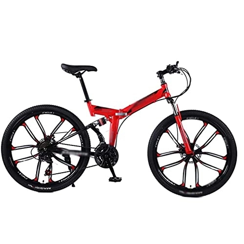 Folding Mountain Bike : COUYY Folding Bicycle Mountain Bike 24 / 26 inches 21 / 24 / 27 Speed Road bike Fat Folding bikes mtb Snow beach bicycle, 24 speed, 26 inches