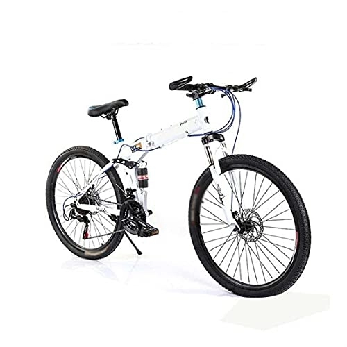 Folding Mountain Bike : COUYY High carbon steel adult variable speed mountain bike 26 inch double shock absorption cross-country road folding bike