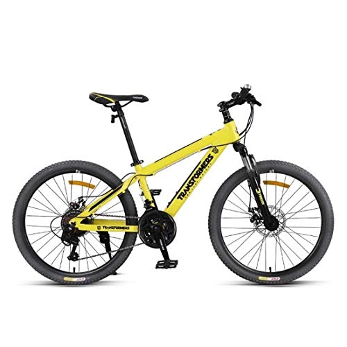 Folding Mountain Bike : Creing Bike 21 Speed Fold Bicycle With Double Shock Absorption For Adult and Kid, yellow