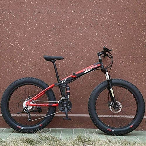 Folding Mountain Bike : CSS 26 inch 7 / 21 / 24 / 27 Speed Mountain Bike, 9S Fast Fold, Variable Speed Disc Brake Shock Absorption, Widened Large Tire Gift Bicycle for Men, Women 6-24, 24