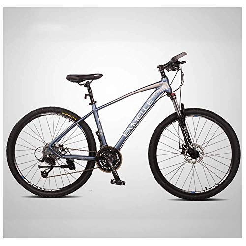 Folding Mountain Bike : Cxmm 27-Speed Mountain Bikes, 27.5 inch Big Tire Mountain Trail Bike, Dual-Suspension Mountain Bike, Aluminum Frame, Men's Womens Bicycle, Red, Blue