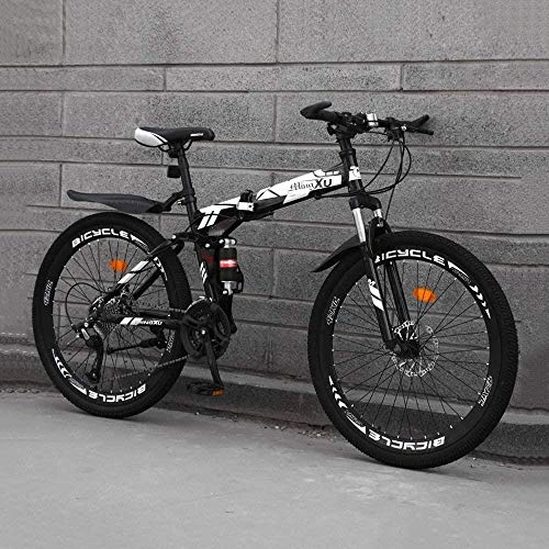 Folding Mountain Bike : DALUXE 24 Speed Folding Mountain Road Bike Beach Bicycle 24-inch Male And Female Students Shift Double For Absorber Shock Adult Bike Dual Disc Gifts Track Urban Love.