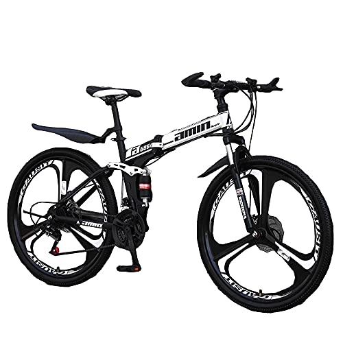 Folding Mountain Bike : Dewei Folding mountain bike 24 inch 26 inch 21 / 24 / 27 variable speed dual disc brake bicycle