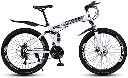 Folding Mountain Bike : Drohneks Folding 26 Inches Mountain Bike, Bicycle Double Shock Absorber, Soft Tail Frame, Integrated Bicycle, Mountain Bike.