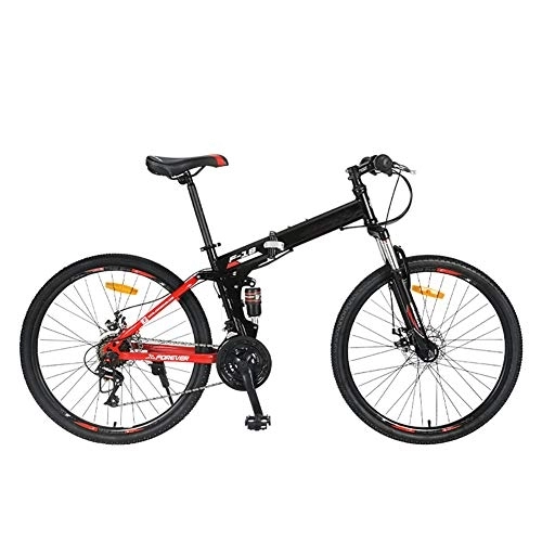 Folding Mountain Bike : DULPLAY Foldable Mountain Bikes, Alloy Frame Road Bicycles, 24 Speed 26 Inch Wheels Utility City Bicycle, For Men's Student B 24 Speed 26 Inch