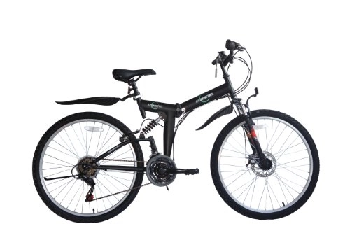 Folding Mountain Bike : ECOSMO 26" Folding Mountain Bicycle Bike 21SP SHIMANO, Free £30 Helmet-26SF02BL+H