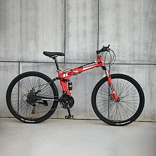 Folding Mountain Bike : Feeyond Mountain Bike, Foldable Mountainbike 24 / 26 Inches, Bicycle with Spoke Wheel, Bicycle, 21stage Shift, 26