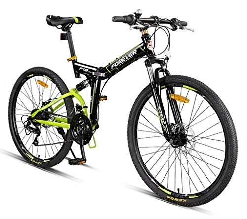 Folding Mountain Bike : FEFCK 26 Inch Mountain Bike Cross-country Variable Speed Adult Foldable Soft Tail Bicycle Unisex Ultra-light And Portable 24-speed A