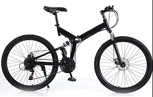 Folding Mountain Bike : Folding Bike 21 Speed 26 Inch Professional Carbon Steel Mountain Folding Bicycle Height Adjustable Variable Speed 44T With V-Brake For Adults and Students